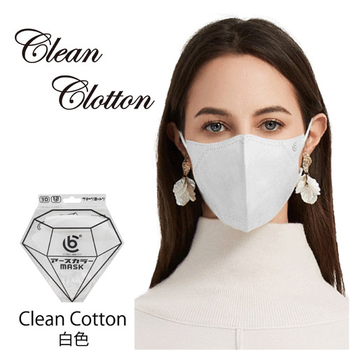 アースカラー3Dマスク 12枚入  クリーンコットン - 画像5
