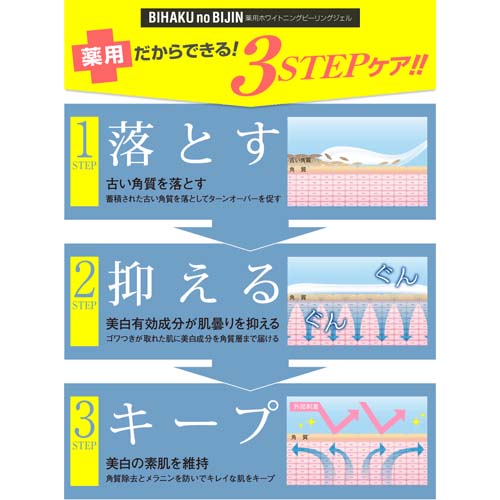 美白乃美人ホワイトニングピーリングジェル（医薬部外品） - 画像5