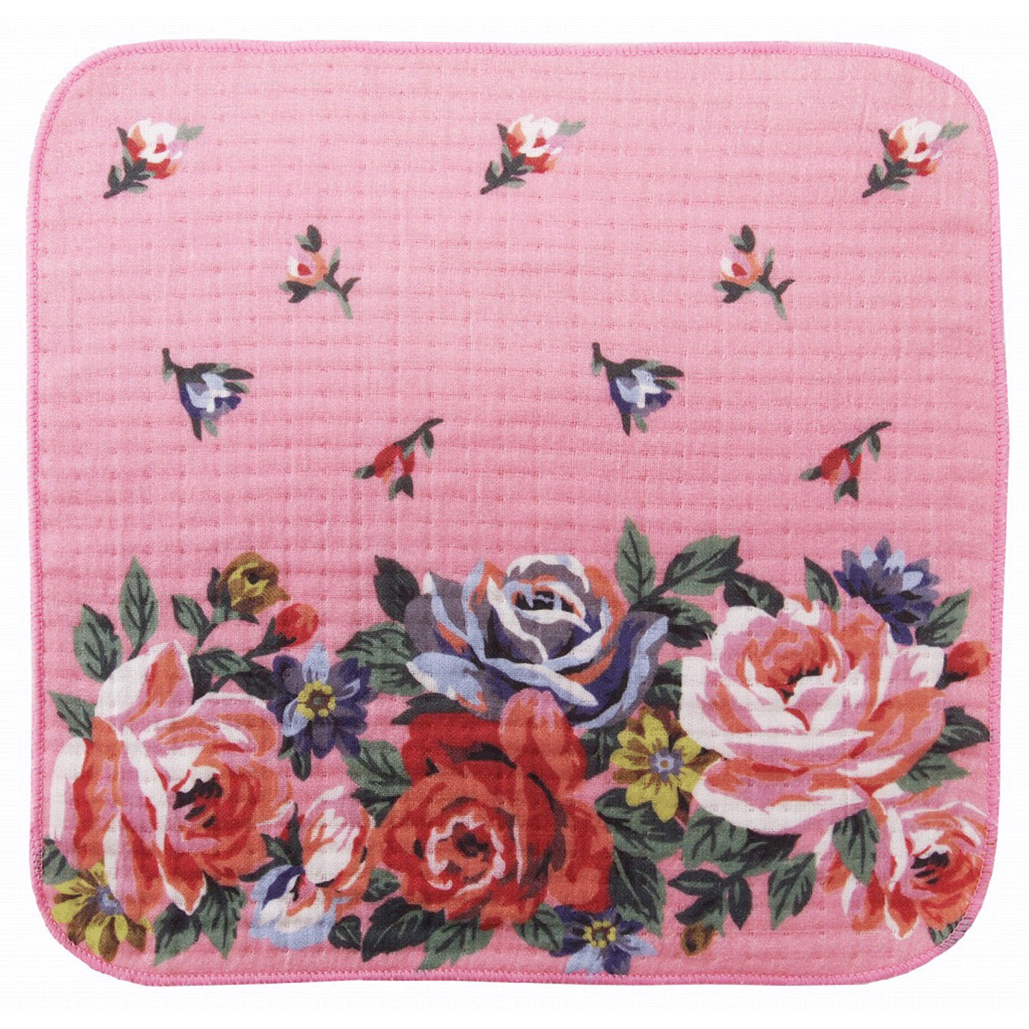 レイクアルスター 4重ガーゼプリントハンカチ ローズガーデン - 画像3