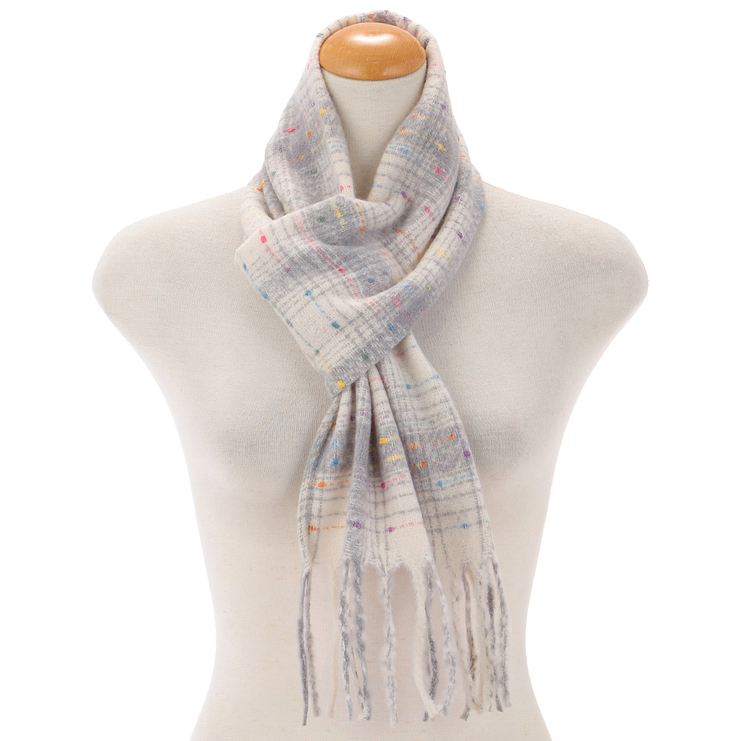 カラフルモール入りショートマフラー - 画像2