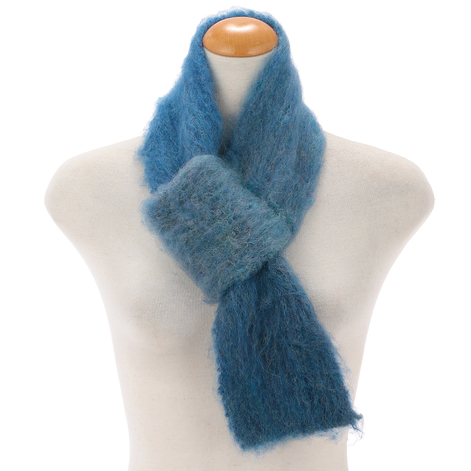 ウール混シャギーショートマフラー - 画像8