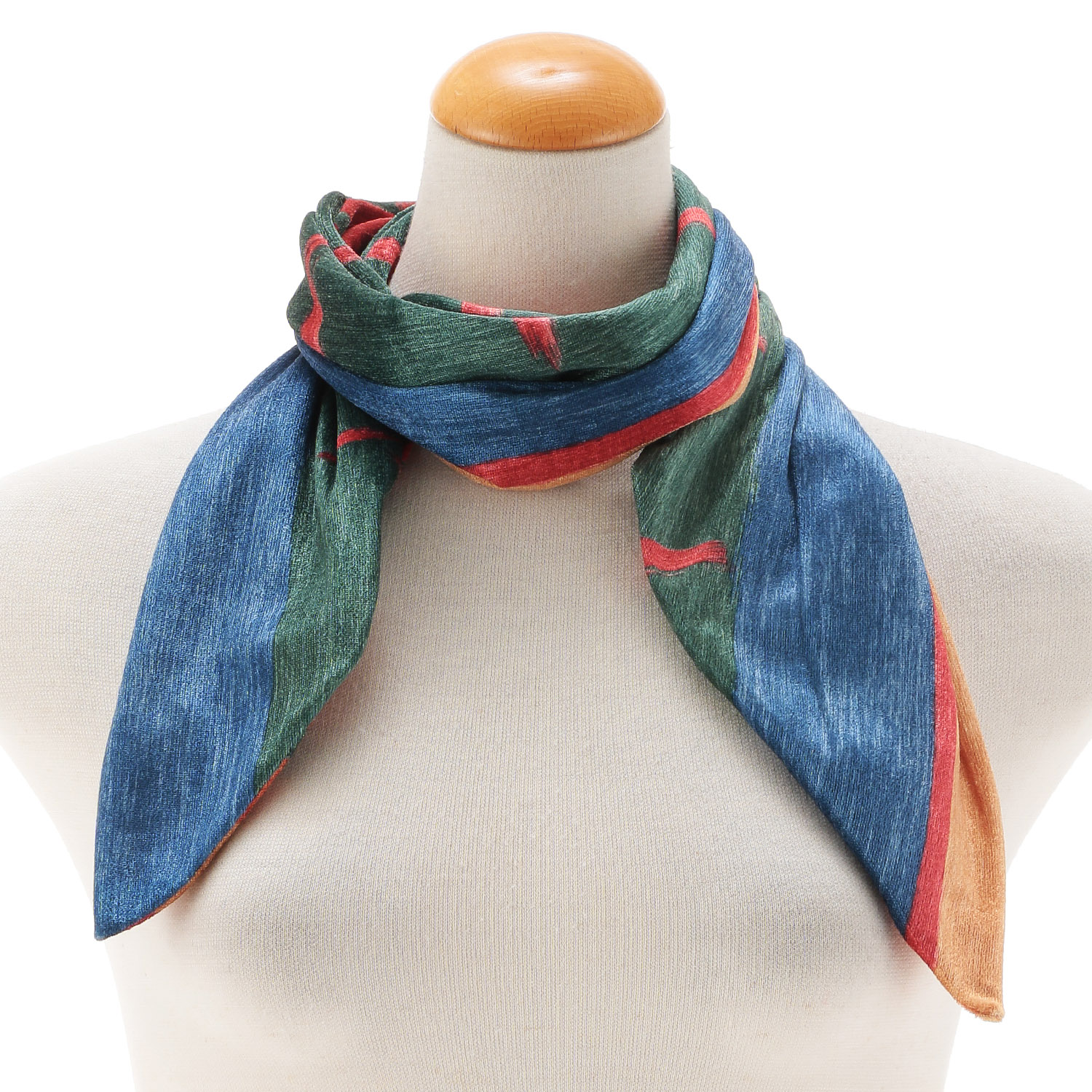 イタリア製 プリント剣先マフラー - 画像2