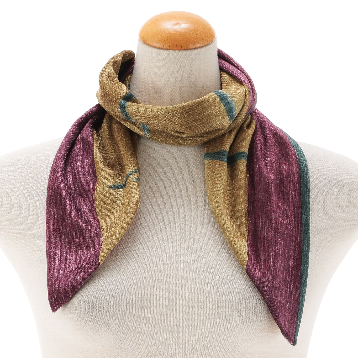 イタリア製 プリント剣先マフラー - 画像4