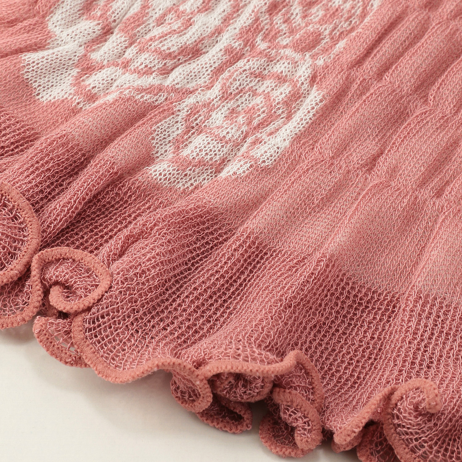 日本製 ネックカバー バラ柄 秋冬素材 - 画像6