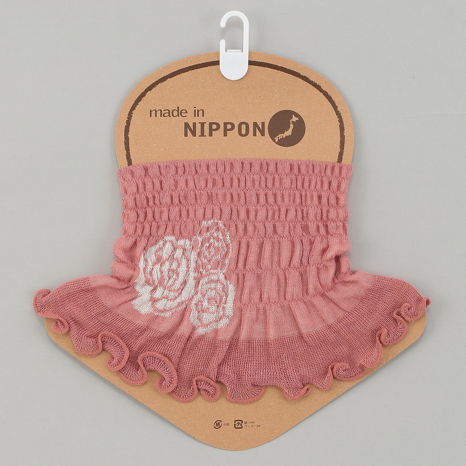 日本製 ネックカバー バラ柄 秋冬素材 - 画像7