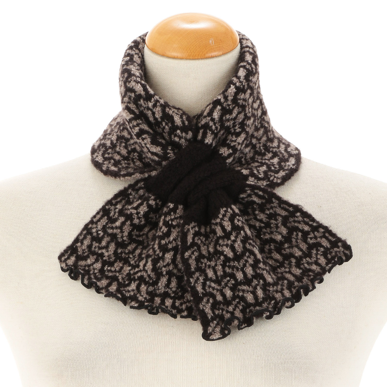 日本製 差し込みマフラー 組亀甲柄 - 画像1