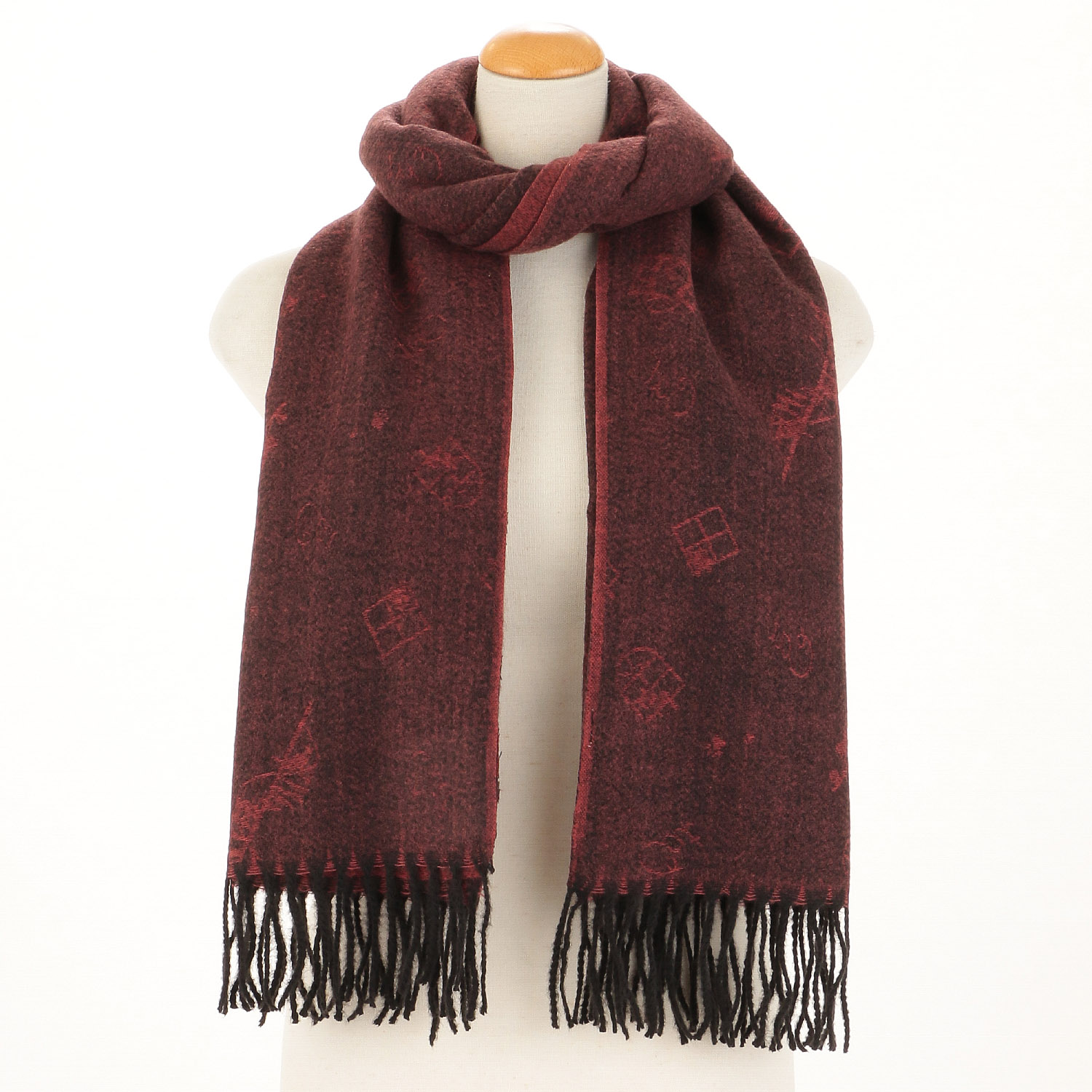 ジャガード大判ストール マルチ猫