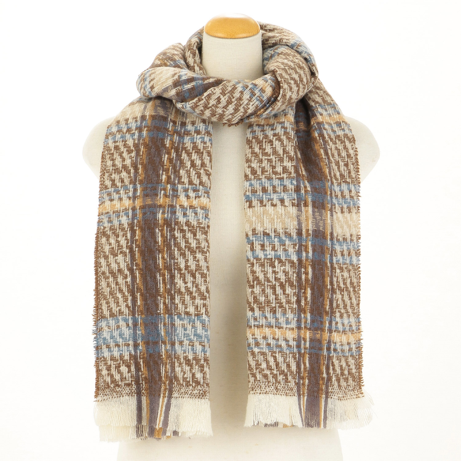 大判チェックストール