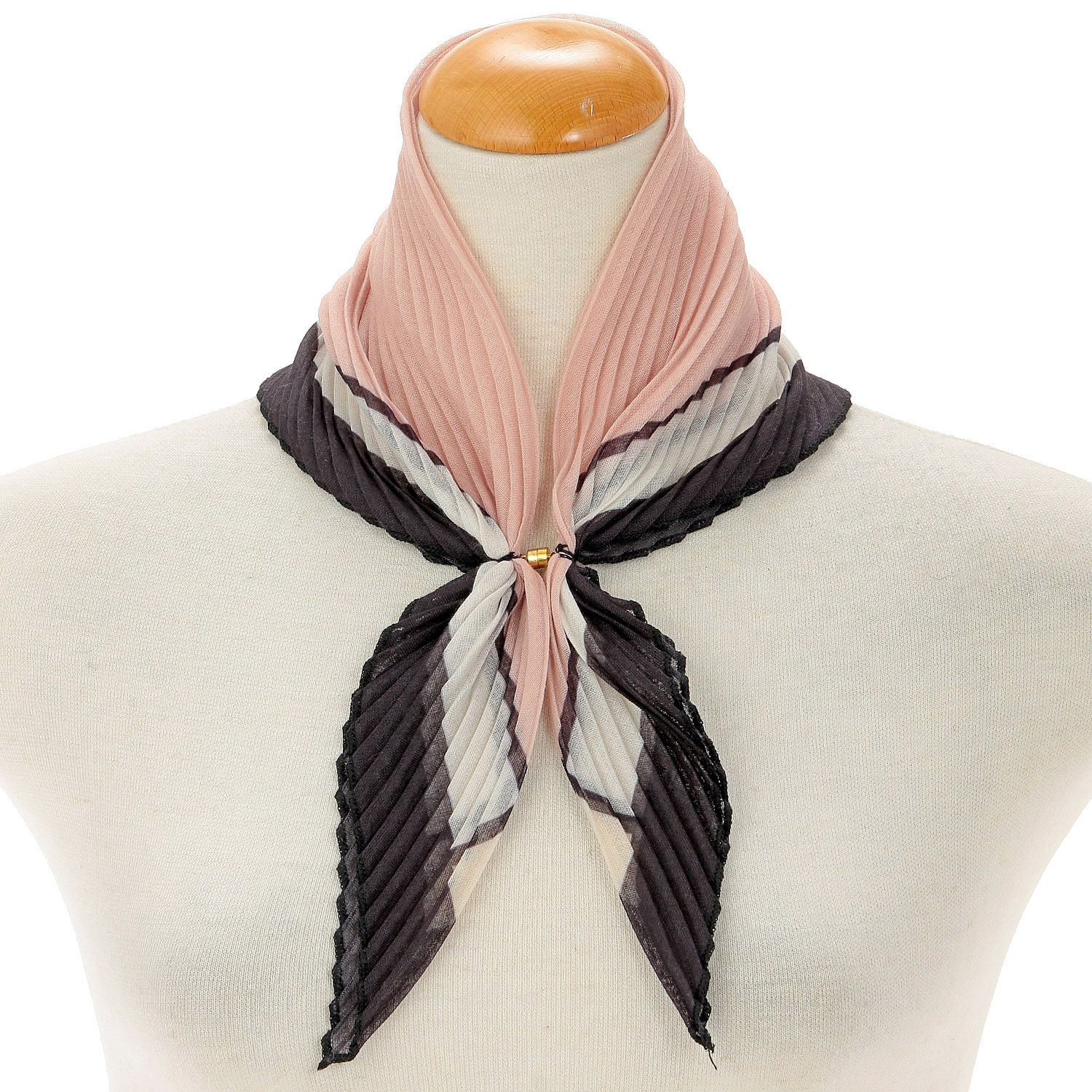 プリーツエッジライン マグネット付きスカーフ