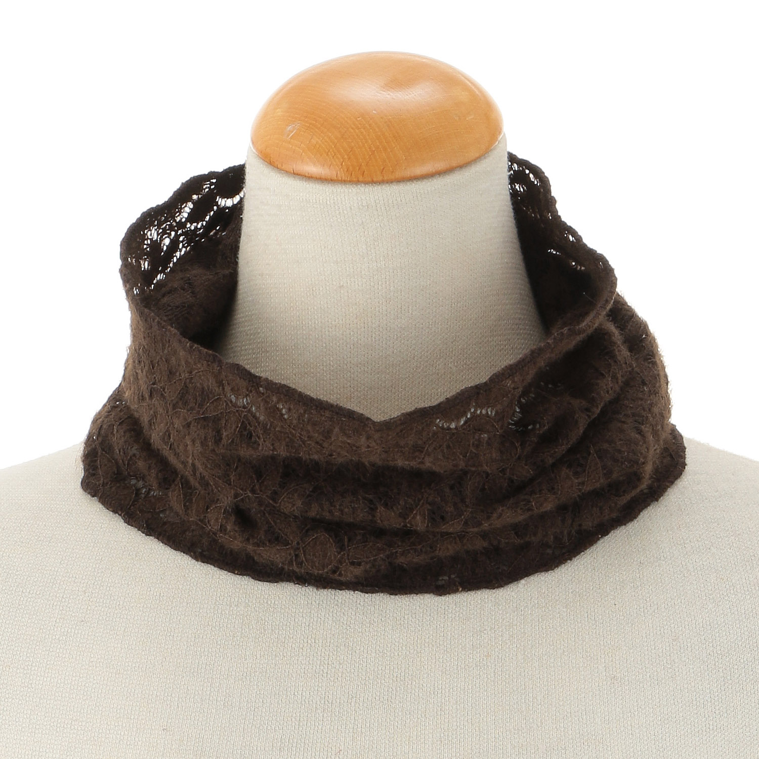 フラワーレースネックウォーマー