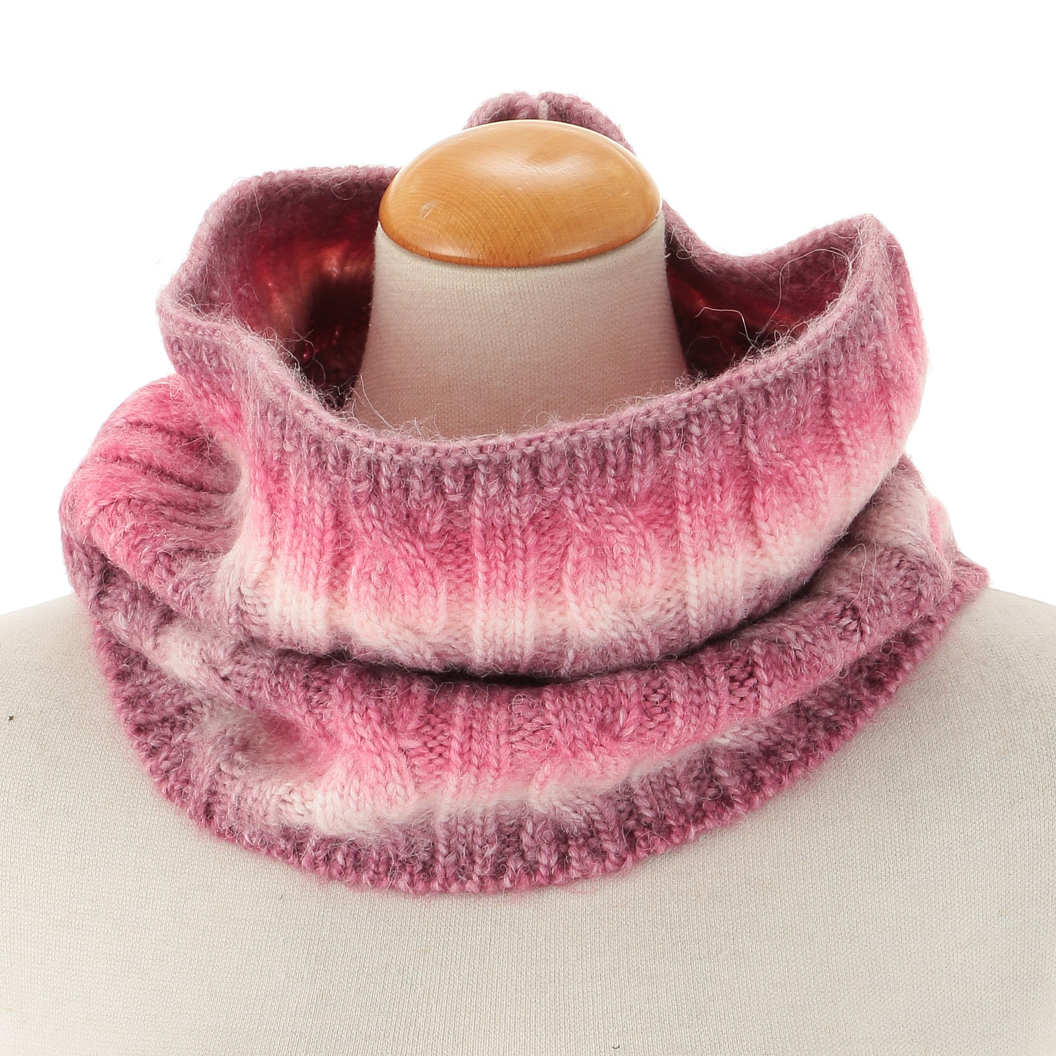 グラデニットケーブルネックウォーマー - 画像3