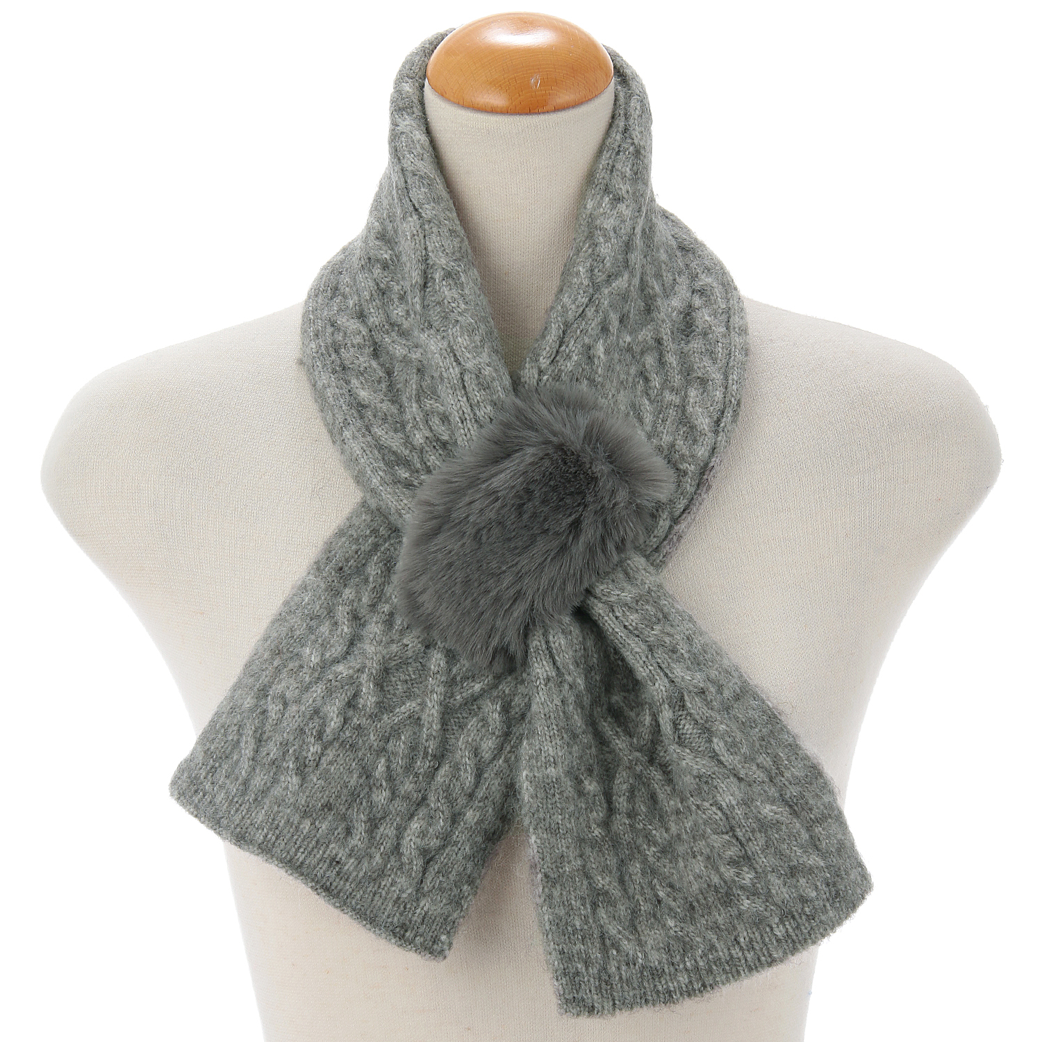 ニットナチュラル差込みプチマフラー - 画像2