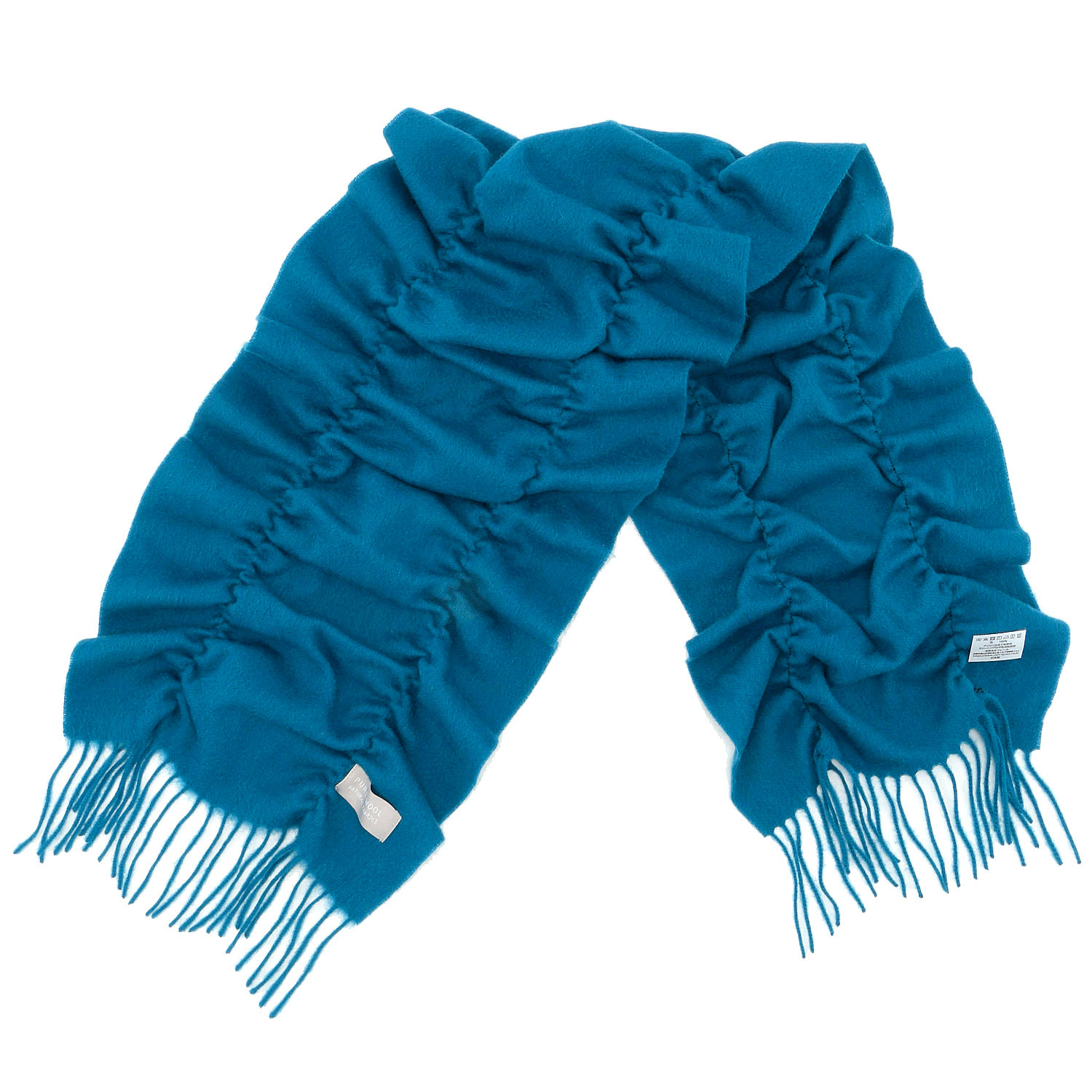 【グレー、モカブラウン終了】ウールシャーリング無地マフラー - 画像9