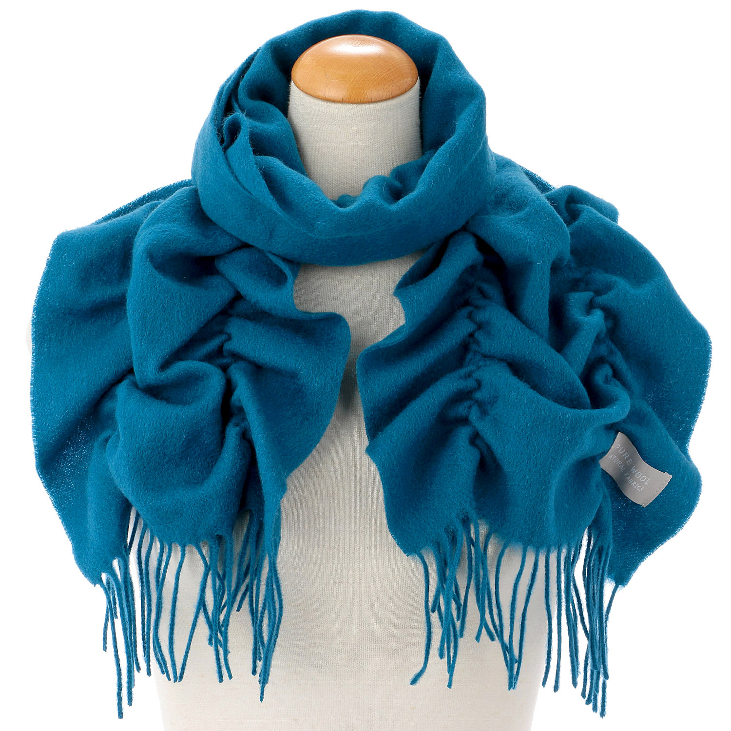 【グレー、モカブラウン終了】ウールシャーリング無地マフラー