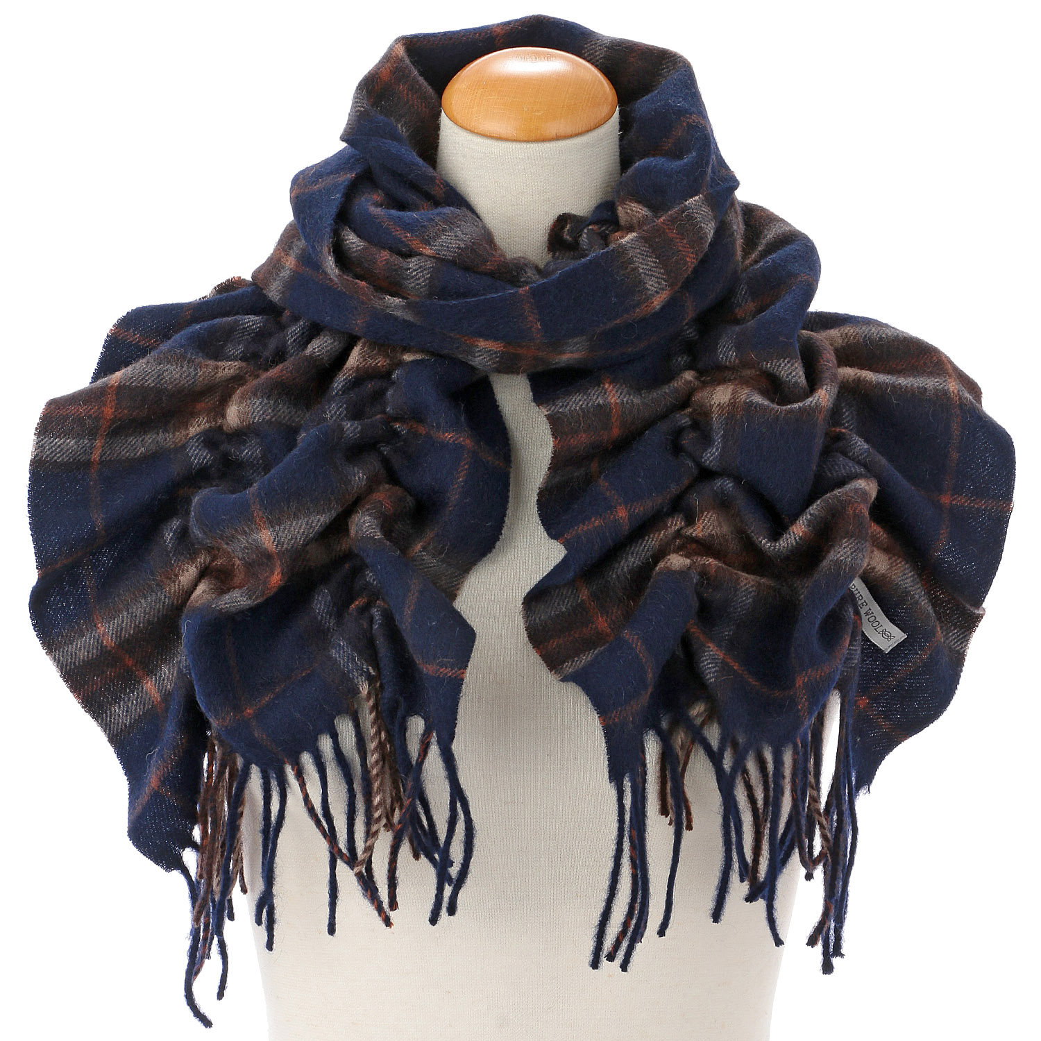 【02、04、06、07終了】ウールシャーリングチェックマフラー - 画像3