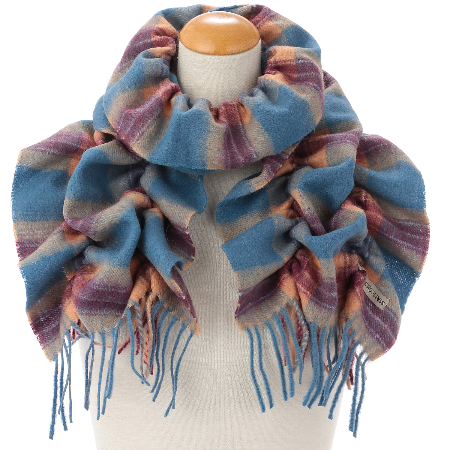 【02、04、06、07終了】ウールシャーリングチェックマフラー - 画像8