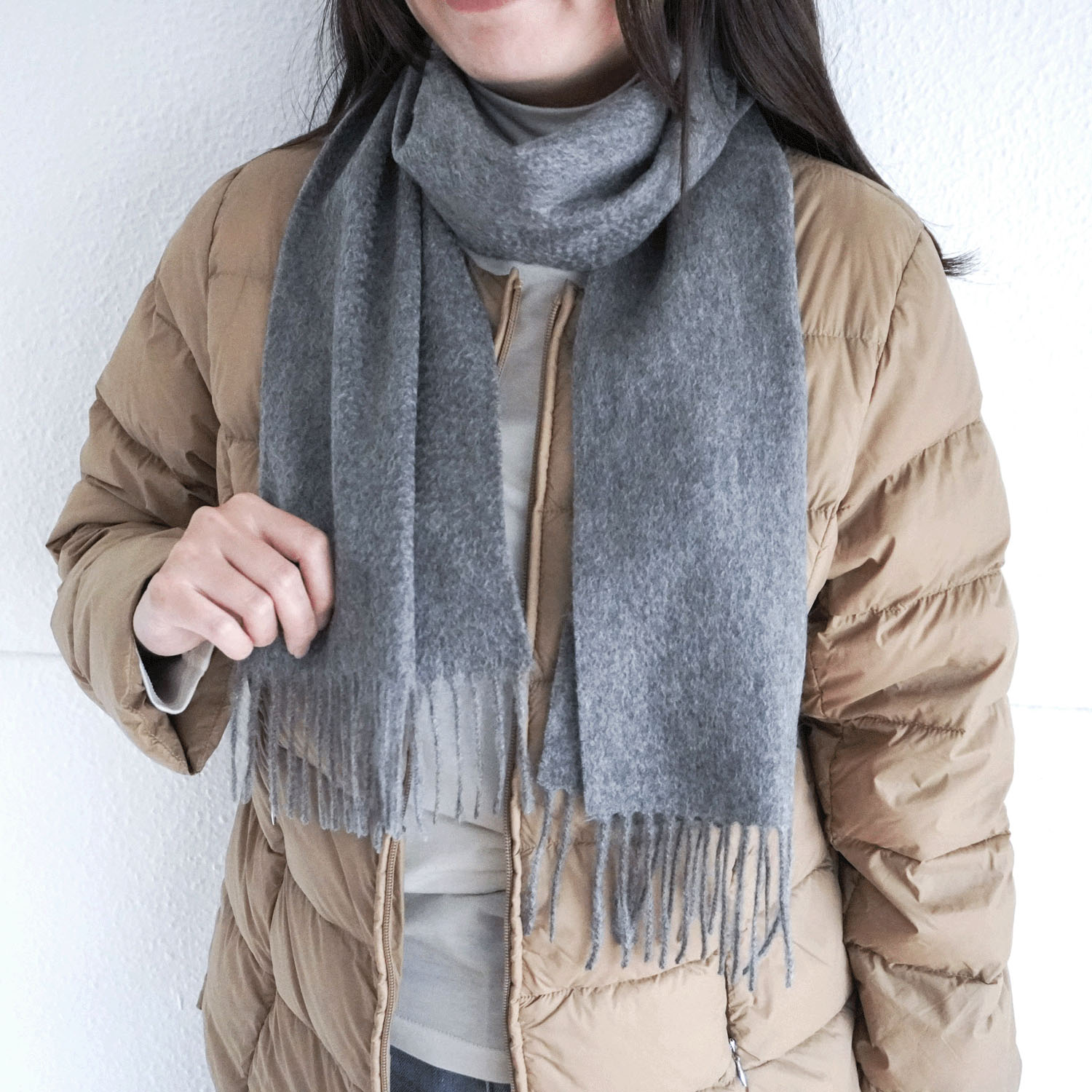 【マリンブルー終了】カシミヤプチマフラー - 画像2