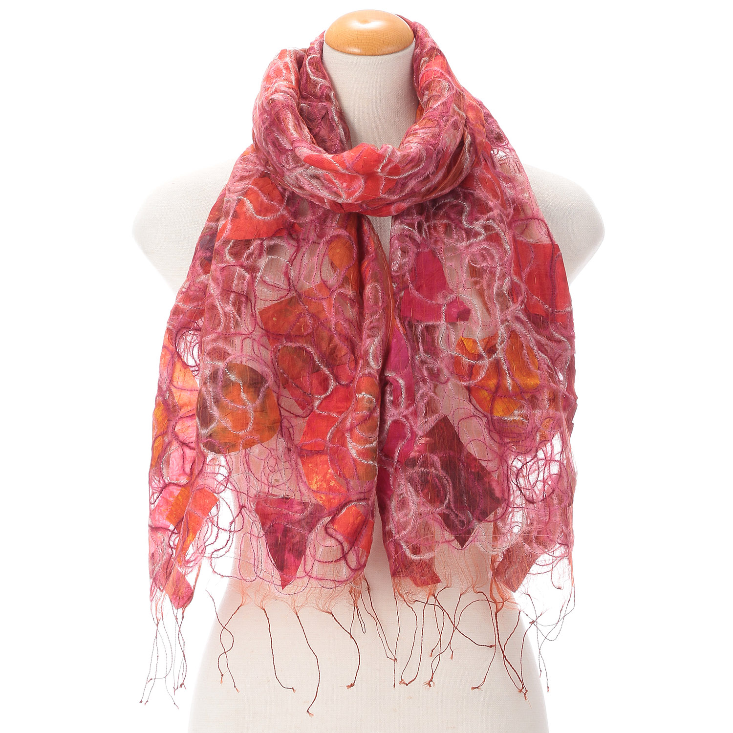 インド製 シルクサンドストール - 画像2