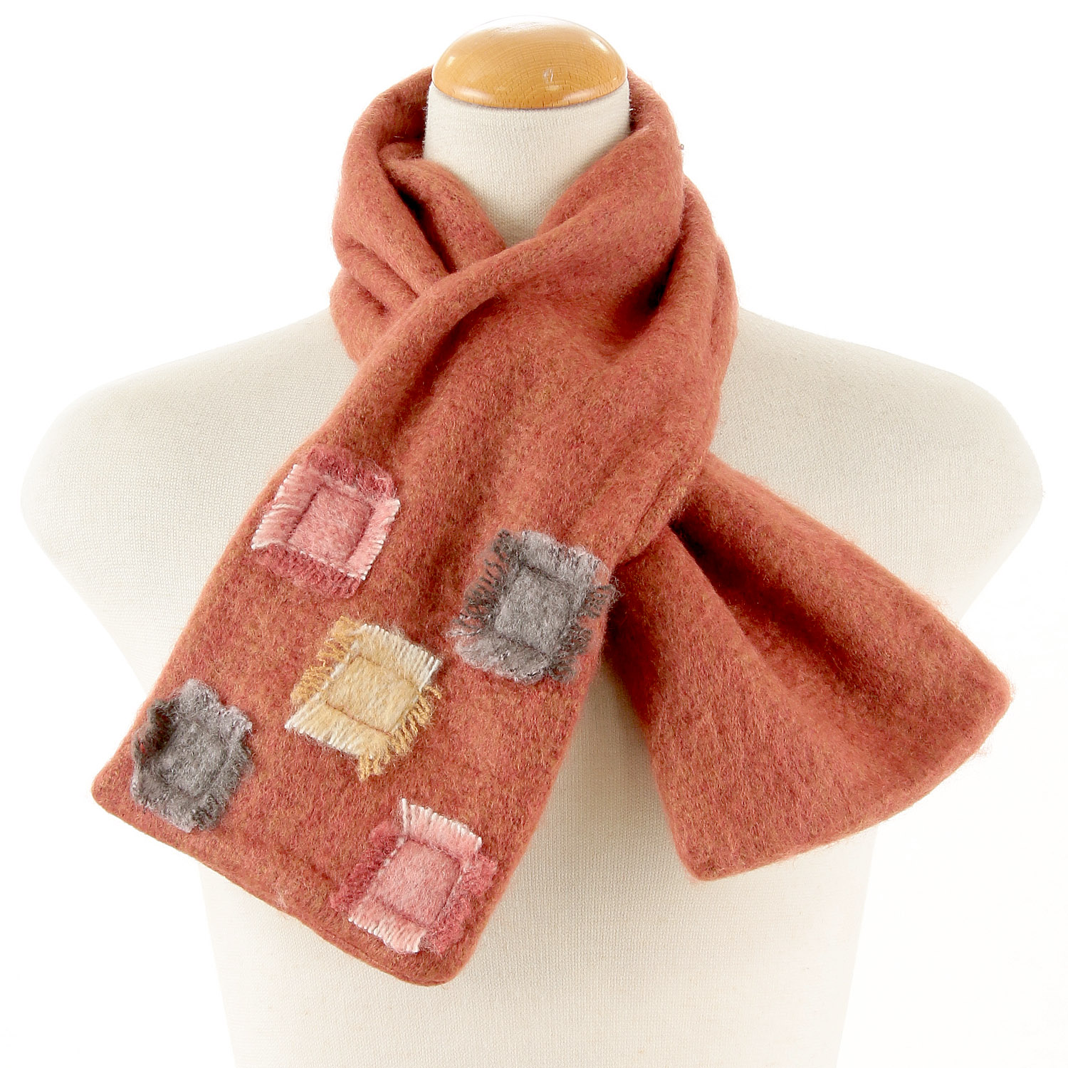 【イエロー在庫限り】インド製 差込みマフラー ブロックパッチ - 画像2