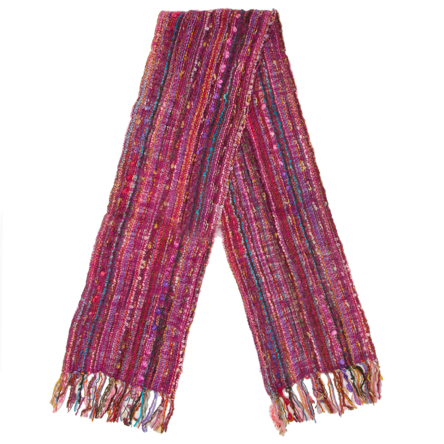 【レッド終了】インド製 ウール混マフラー - 画像2