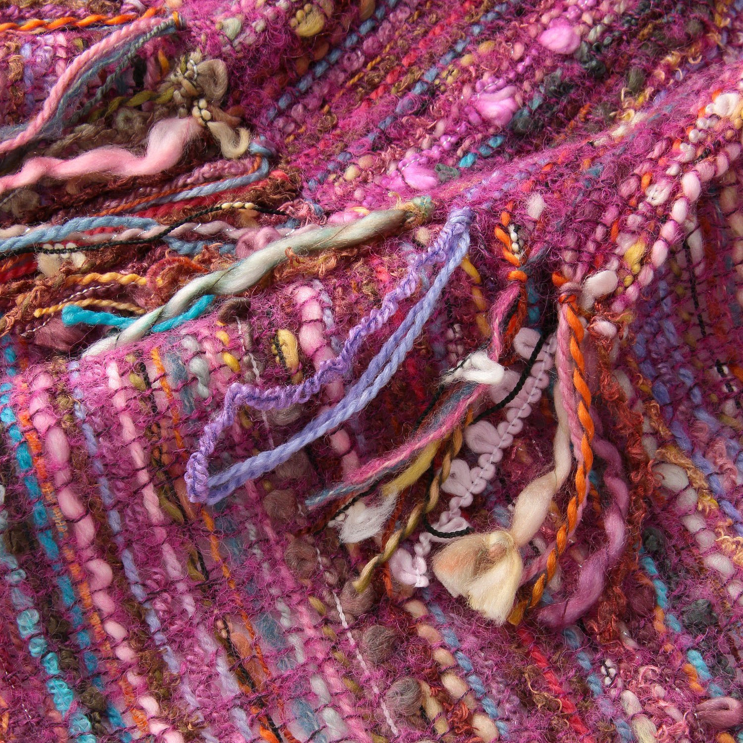 【レッド終了】インド製 ウール混マフラー - 画像3