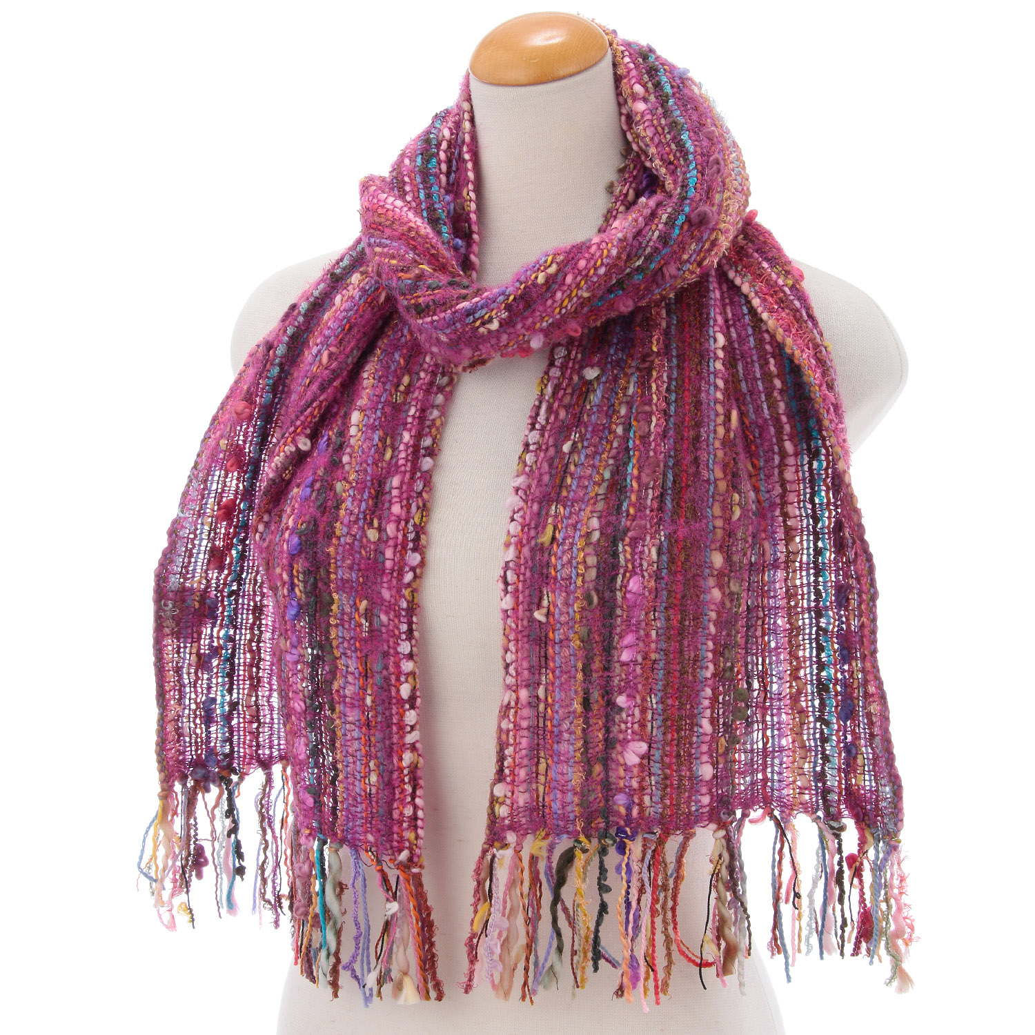 【レッド終了】インド製 ウール混マフラー