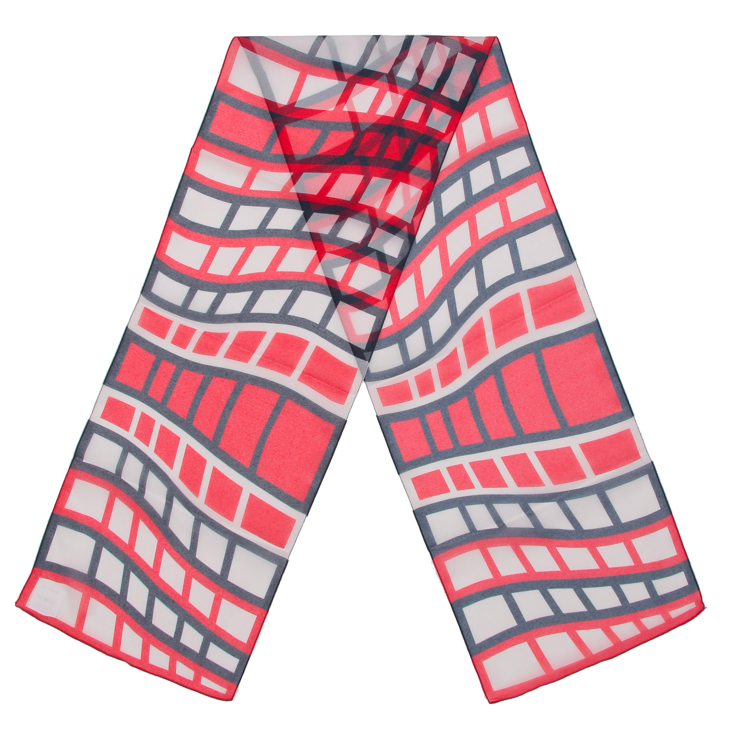 イタリア製 キューブ柄ストール - 画像2