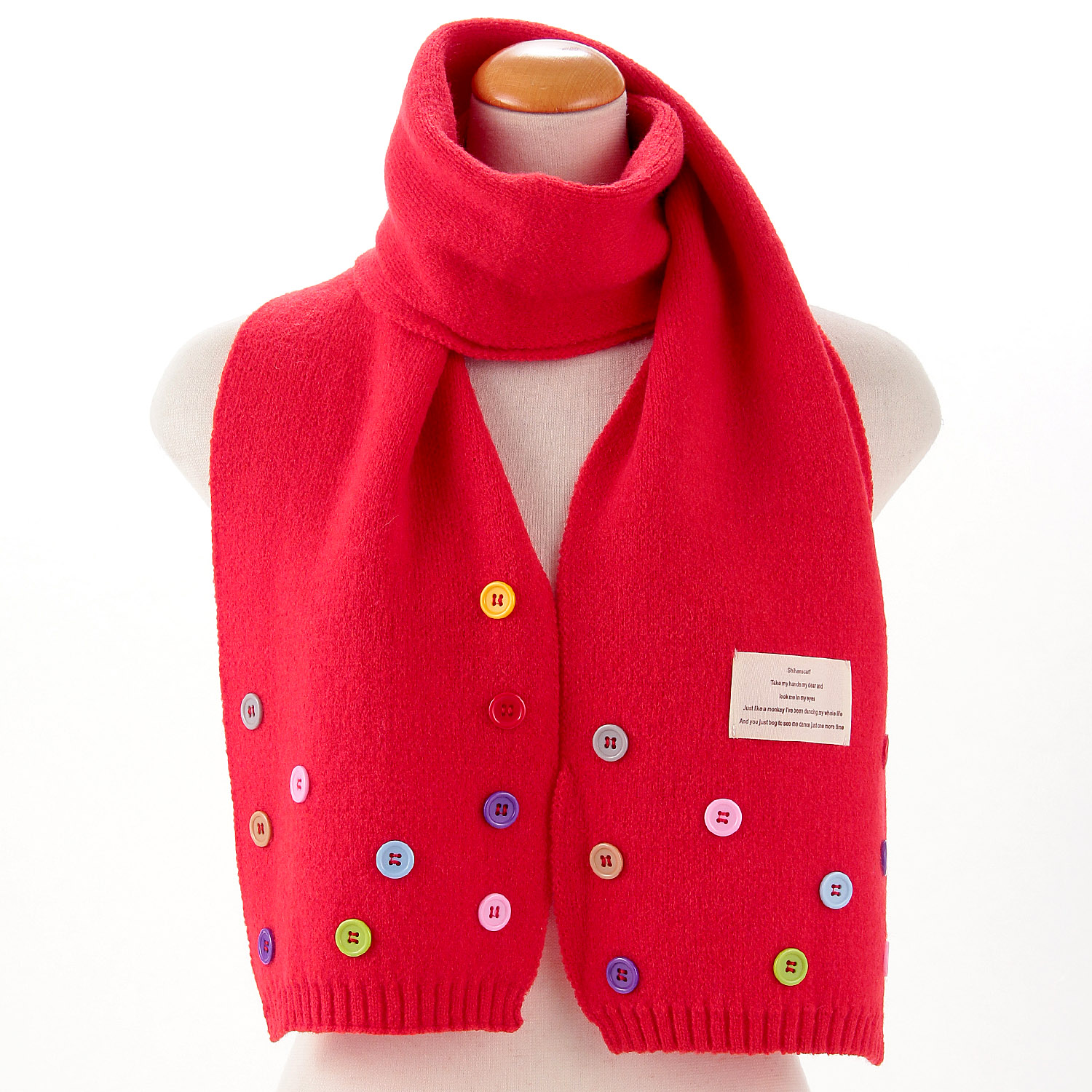 マルチカラーボタンマフラー - 画像3