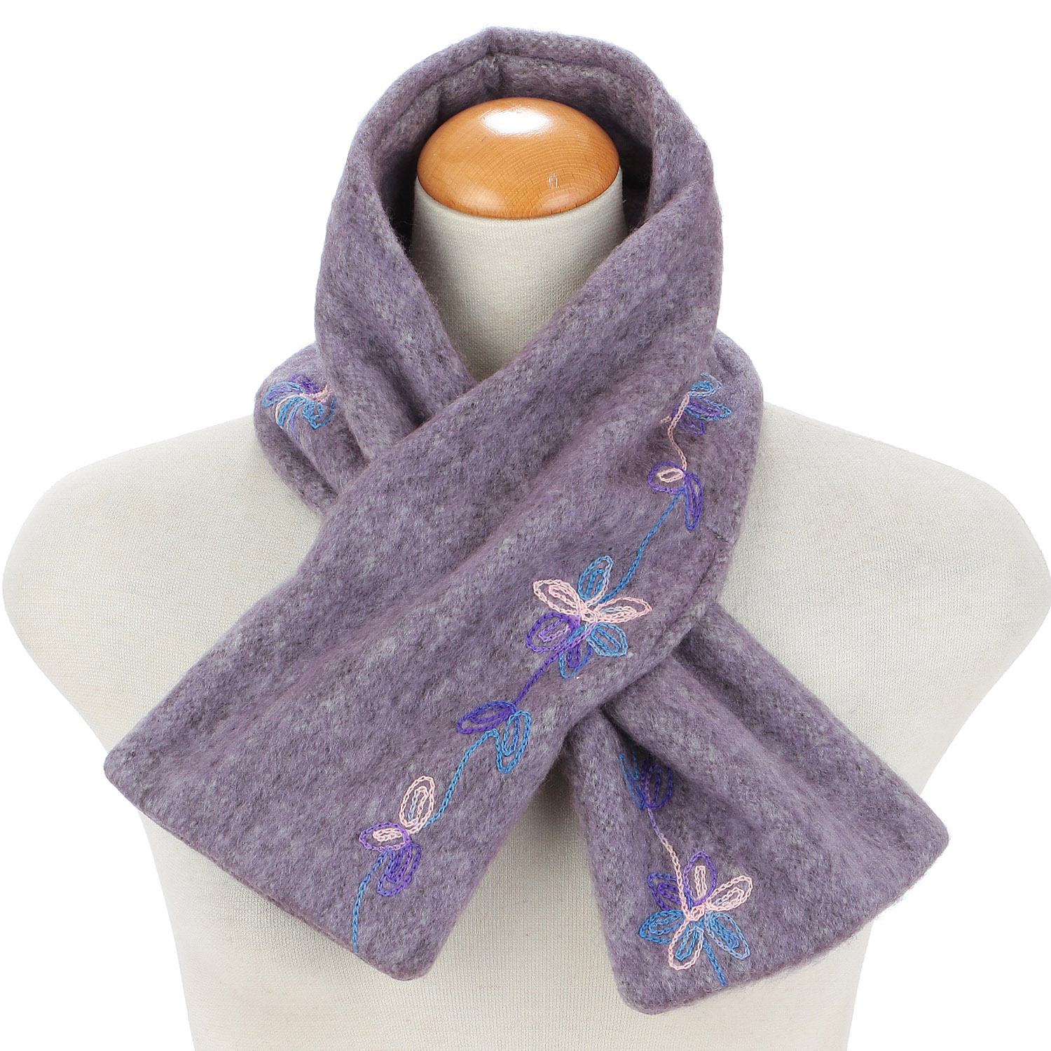 インド製 刺繍差込みマフラー フラワー - 画像4