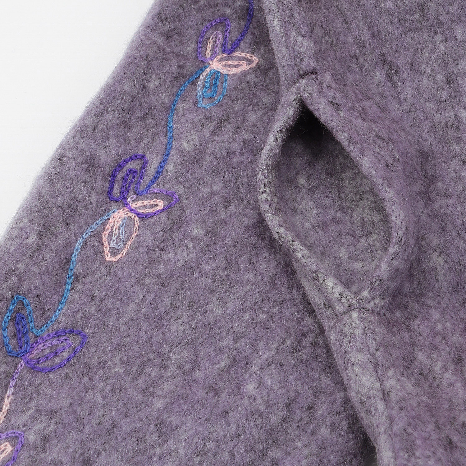 インド製 刺繍差込みマフラー フラワー - 画像6