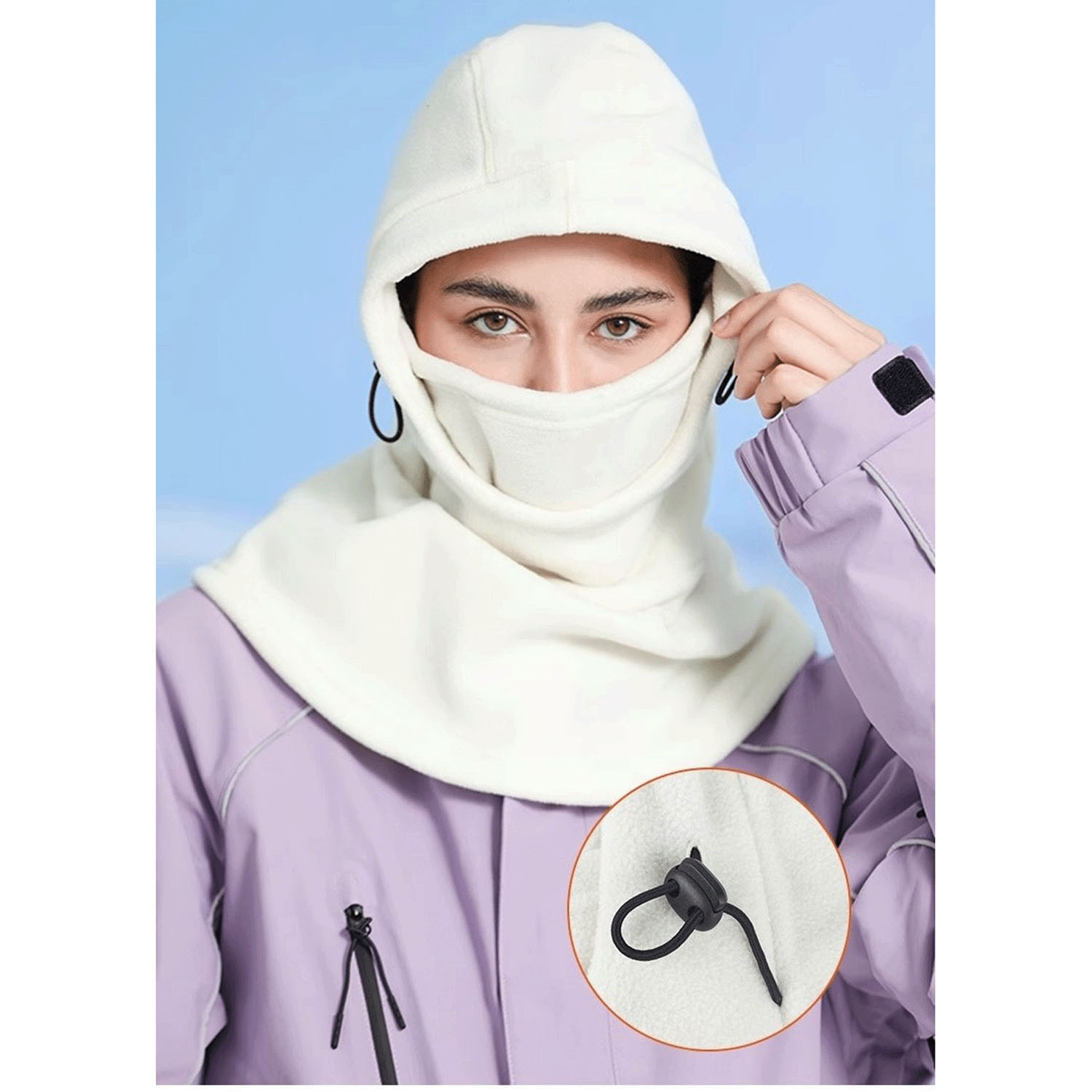 防寒フードネックウォーマー