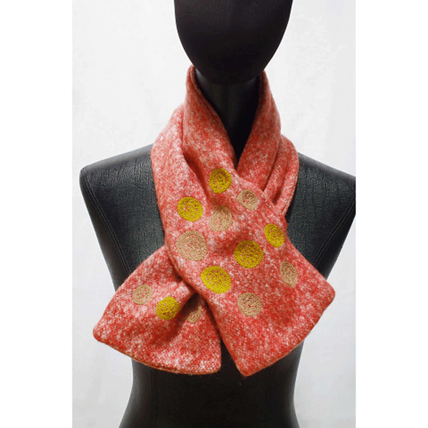 インド製 差し込み刺繍マフラー ドット - 画像2