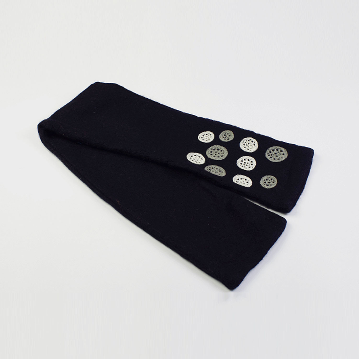 インド製 差し込み刺繍マフラー ドット - 画像3