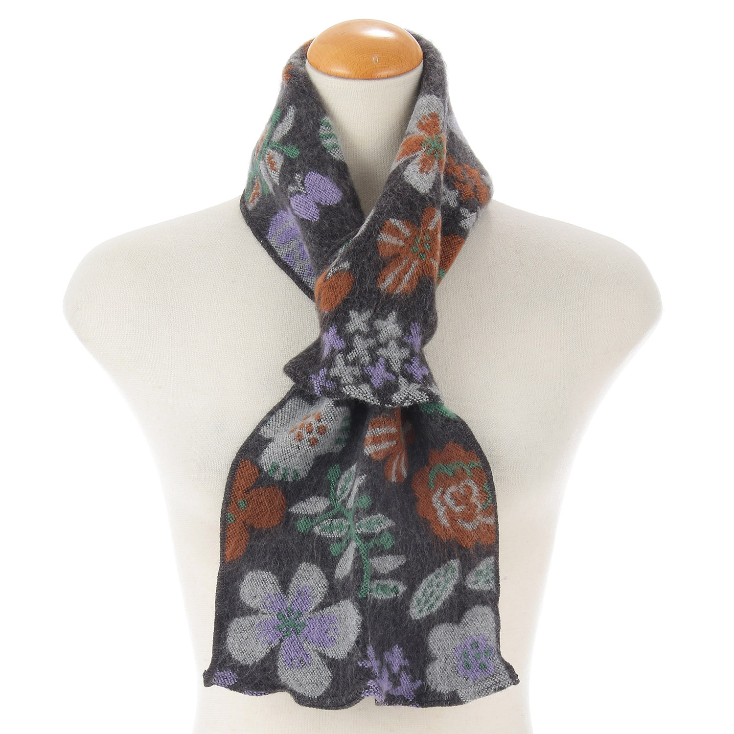 ラシクモア 北欧フラワー プチマフラー