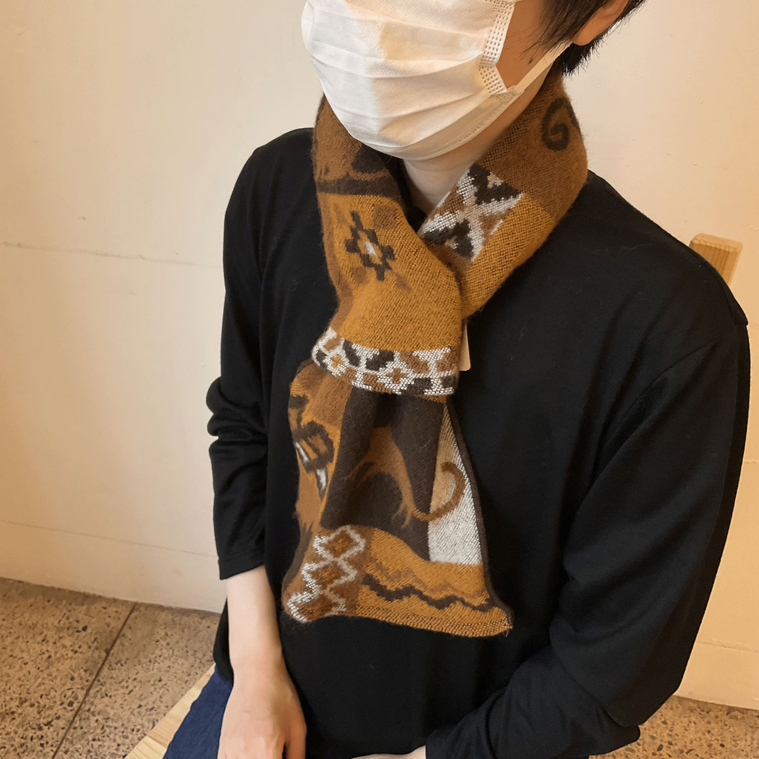 ラシクモア ブロックキャットプチマフラー - 画像4