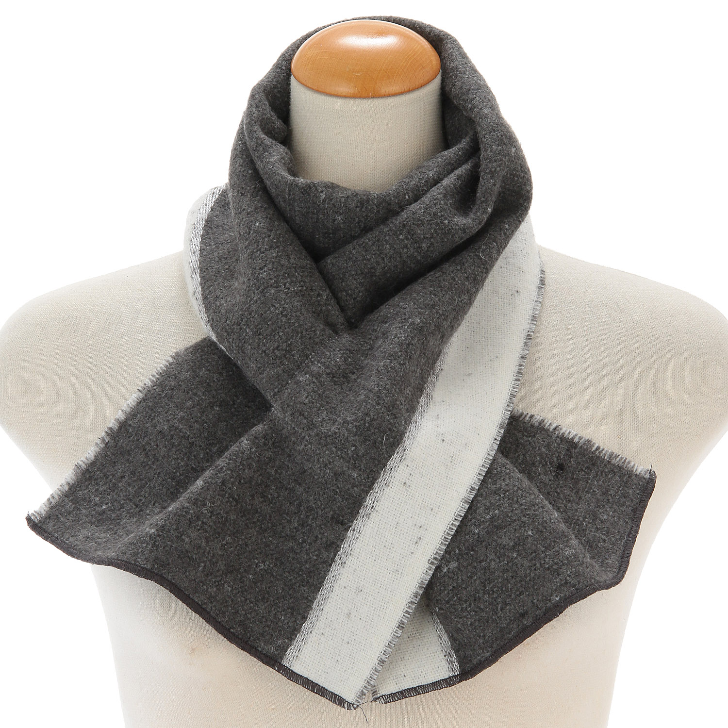 ラシクモア バイカラーダブルマフラー - 画像2