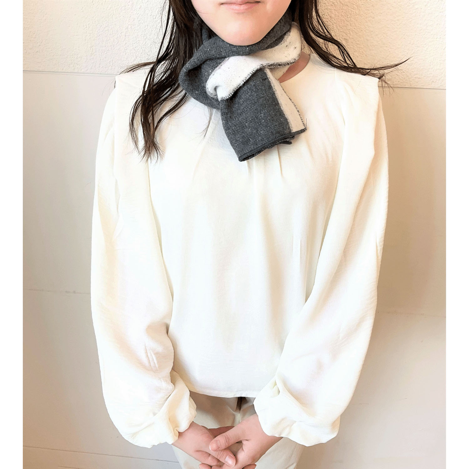 ラシクモア バイカラーダブルマフラー - 画像4