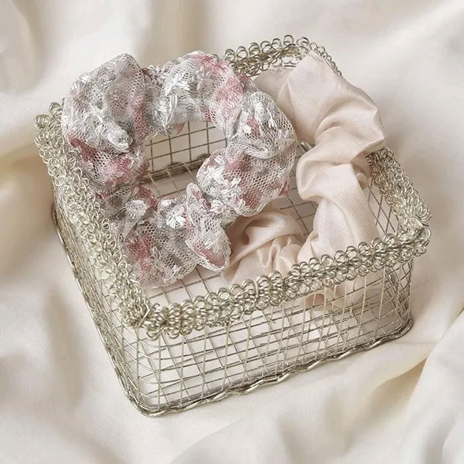 桜×シフォン2本セットシュシュ - 画像2