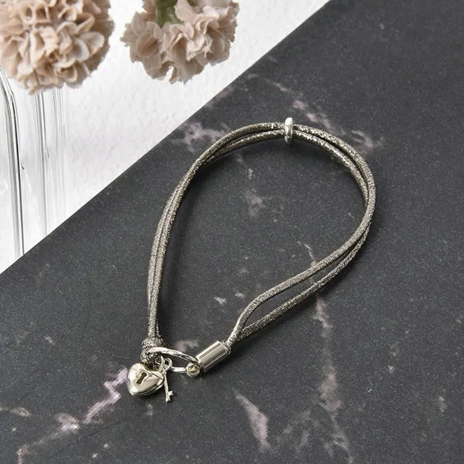 静電気軽減ヘアブレスレット ハートキー - 画像4