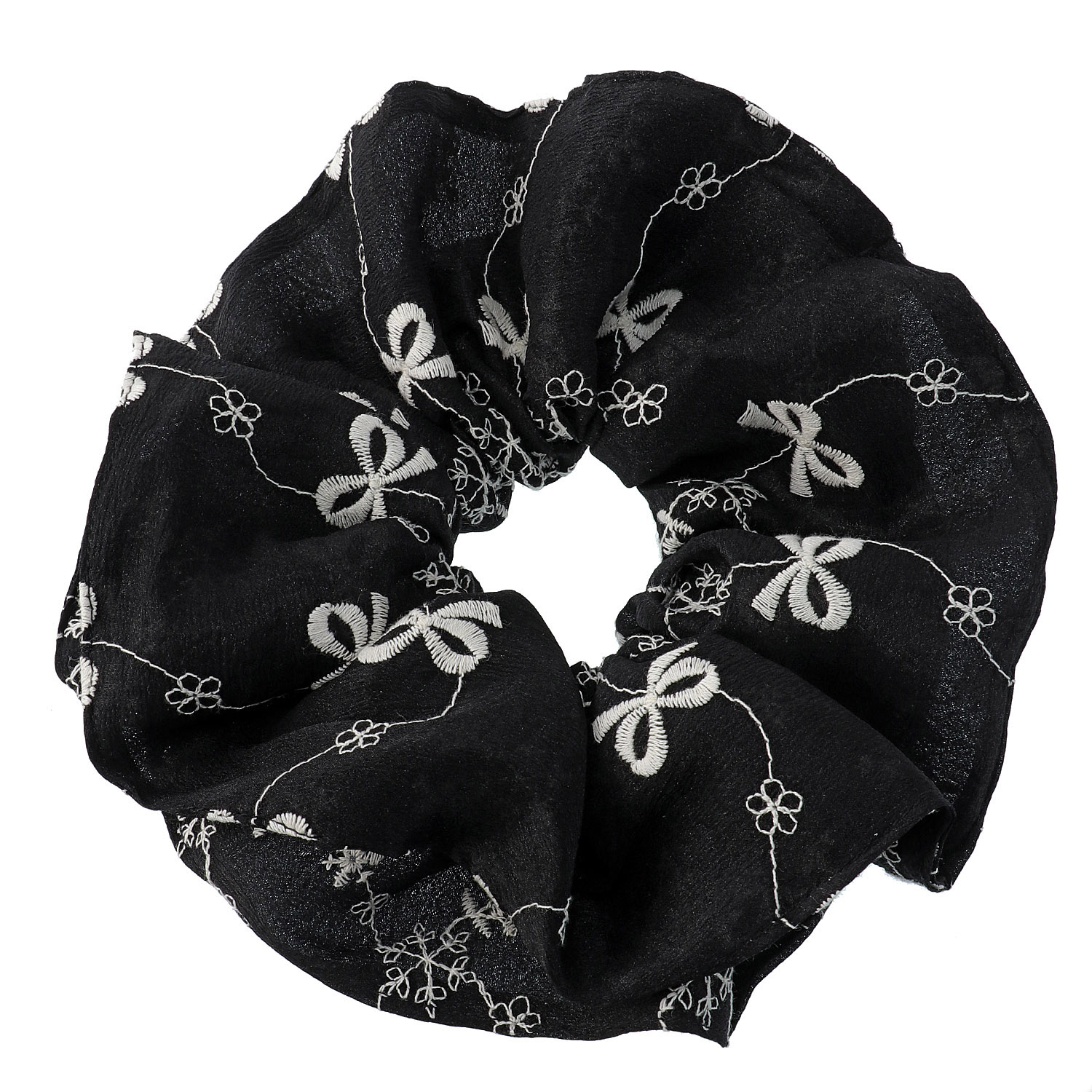 リボン柄刺繍ビックシュシュ - 画像2