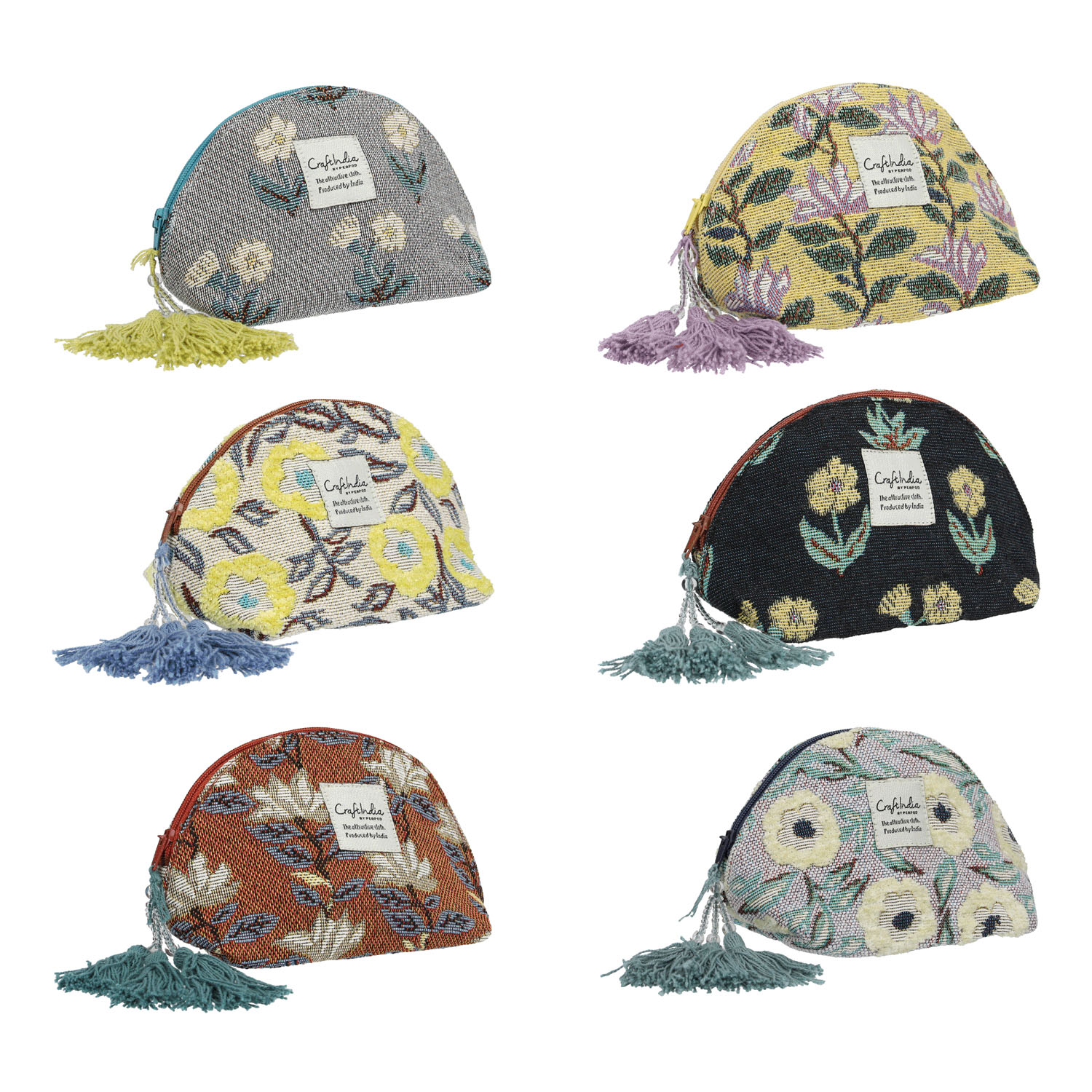 Craft india ジャガード ミニポーチ