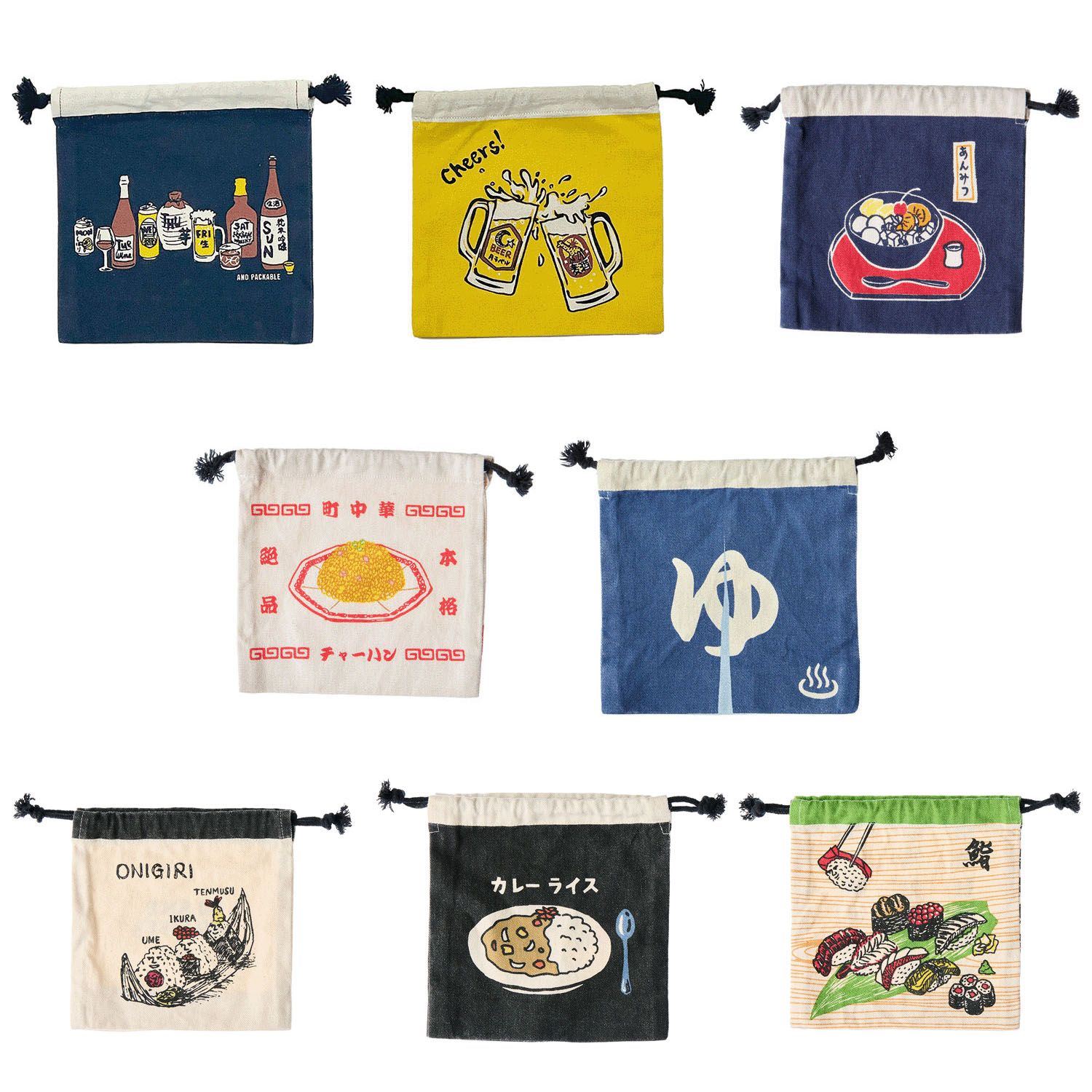 巾着ポーチ【01、02番在庫限り】