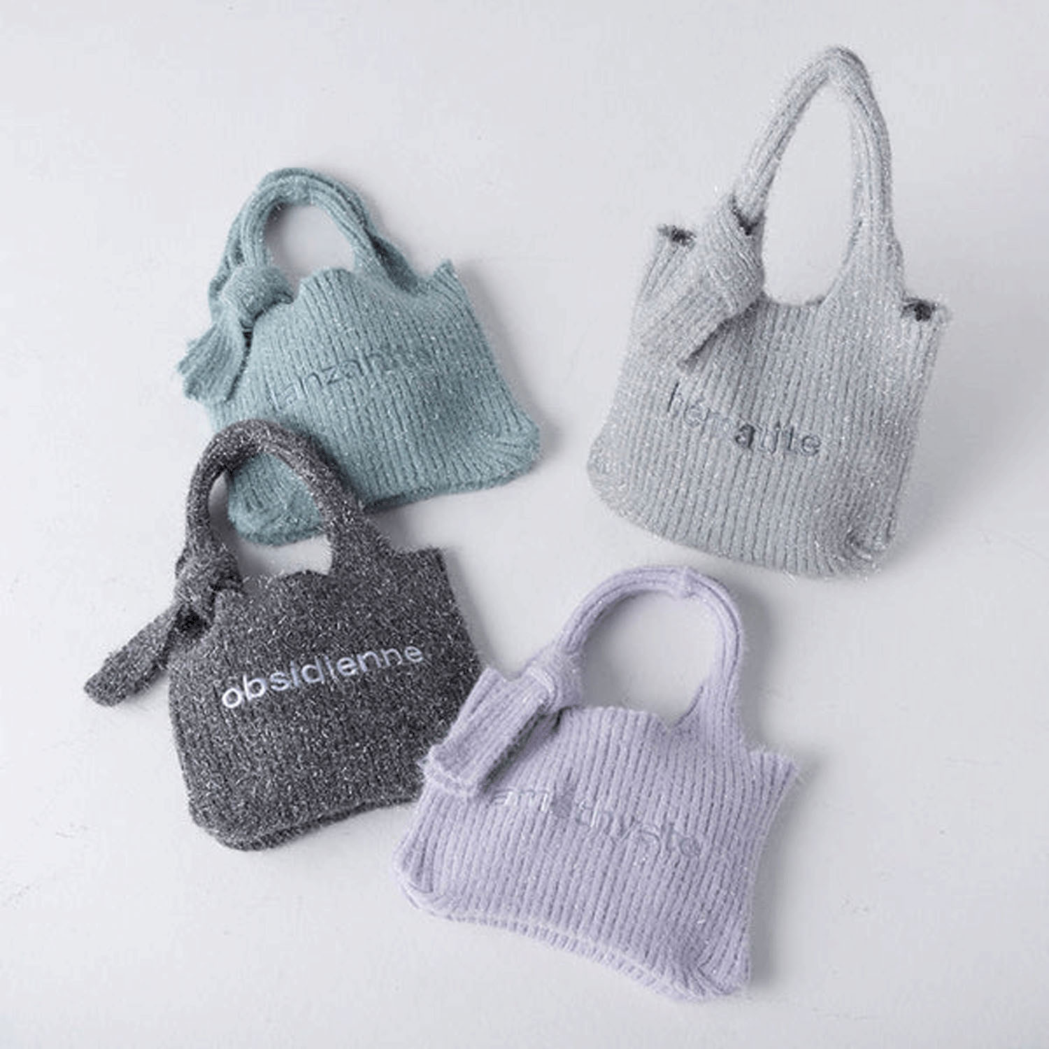 【メーカー終了】ジェムラメシャギーロゴバッグ （Finissage）