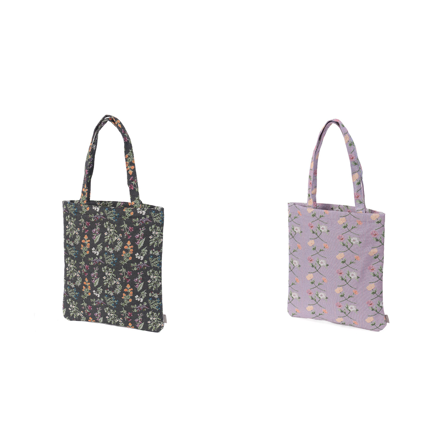 ジャガード マチなしトートバッグ - 画像1