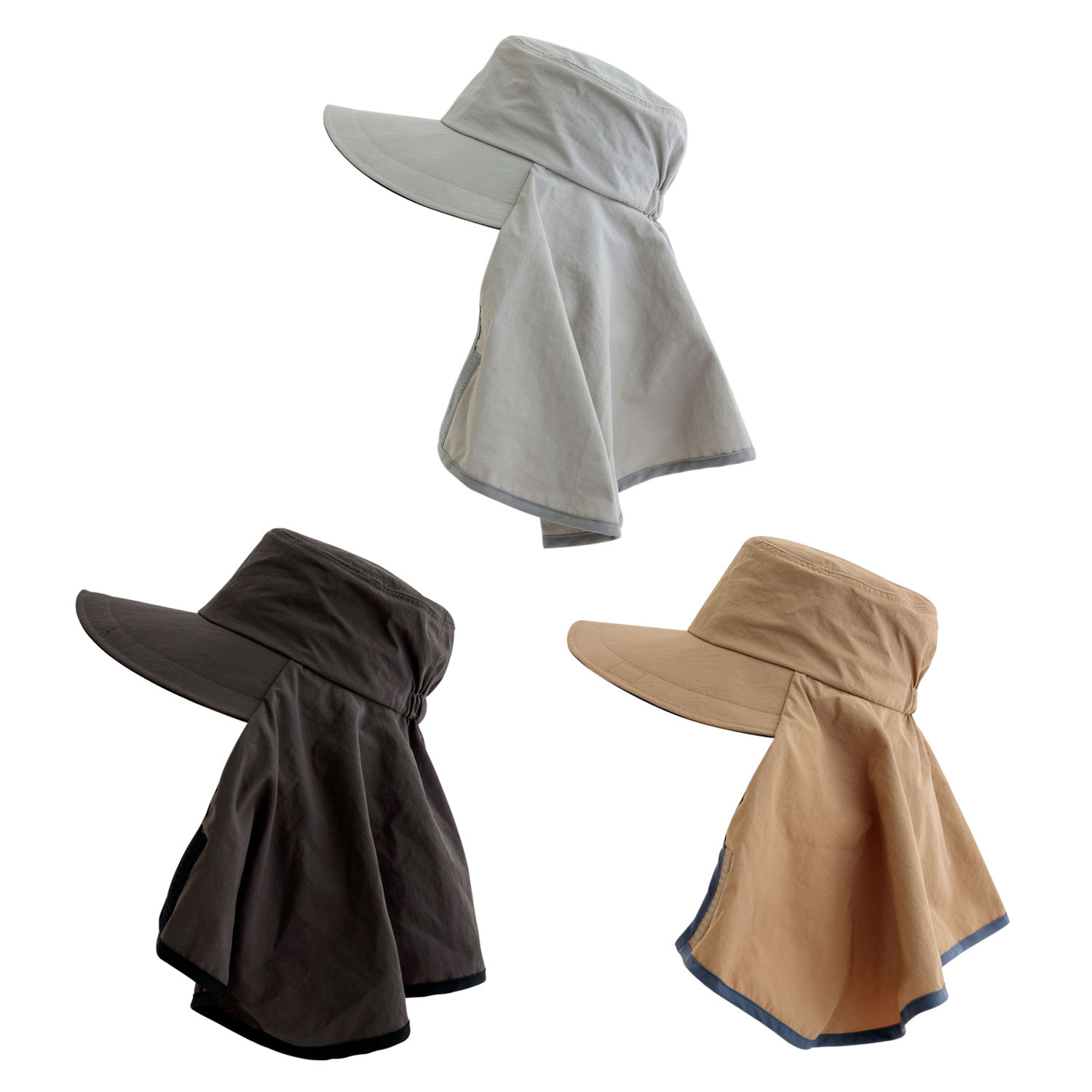 ヴェールナ 撥水タレつば広ハット