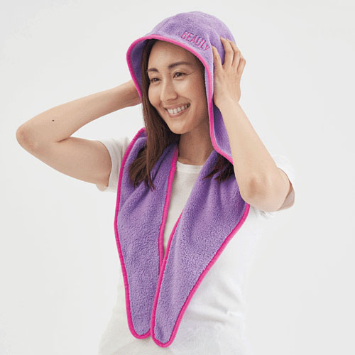 【予約可能品】BEAULy クイックドライヘアターバン パープル - 画像15