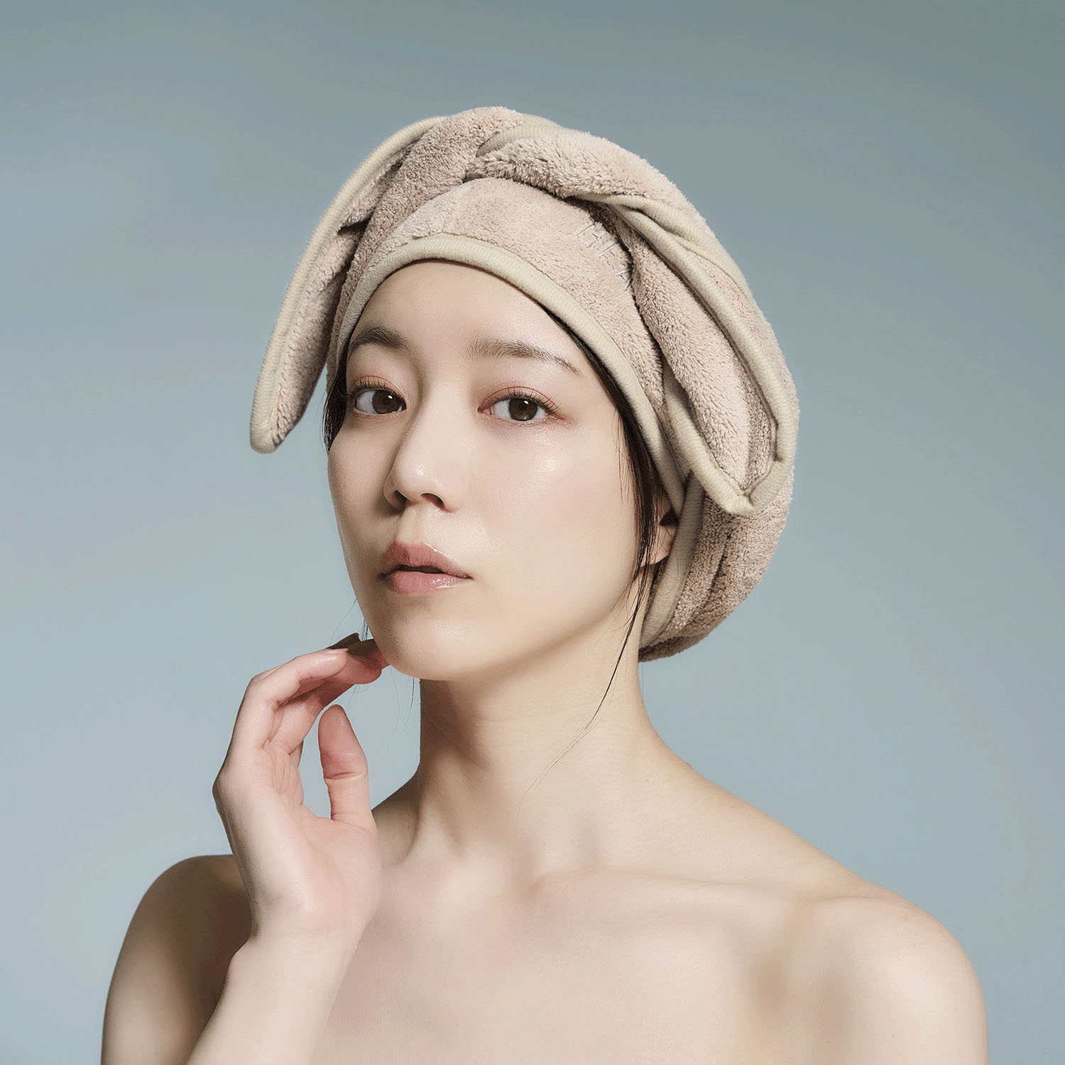 BEAULy クイックドライヘアターバン Milk Tea - 画像6