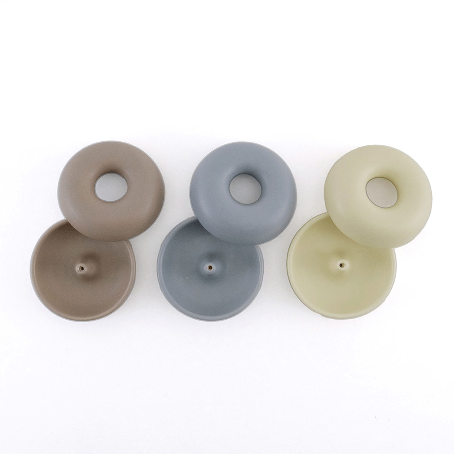 灰をためて捨てられる 陶器のベーグル香立て - 画像6