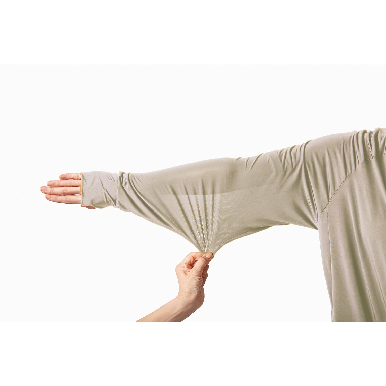 UVプロテクトパーカー シャイン  グレージュM - 画像8