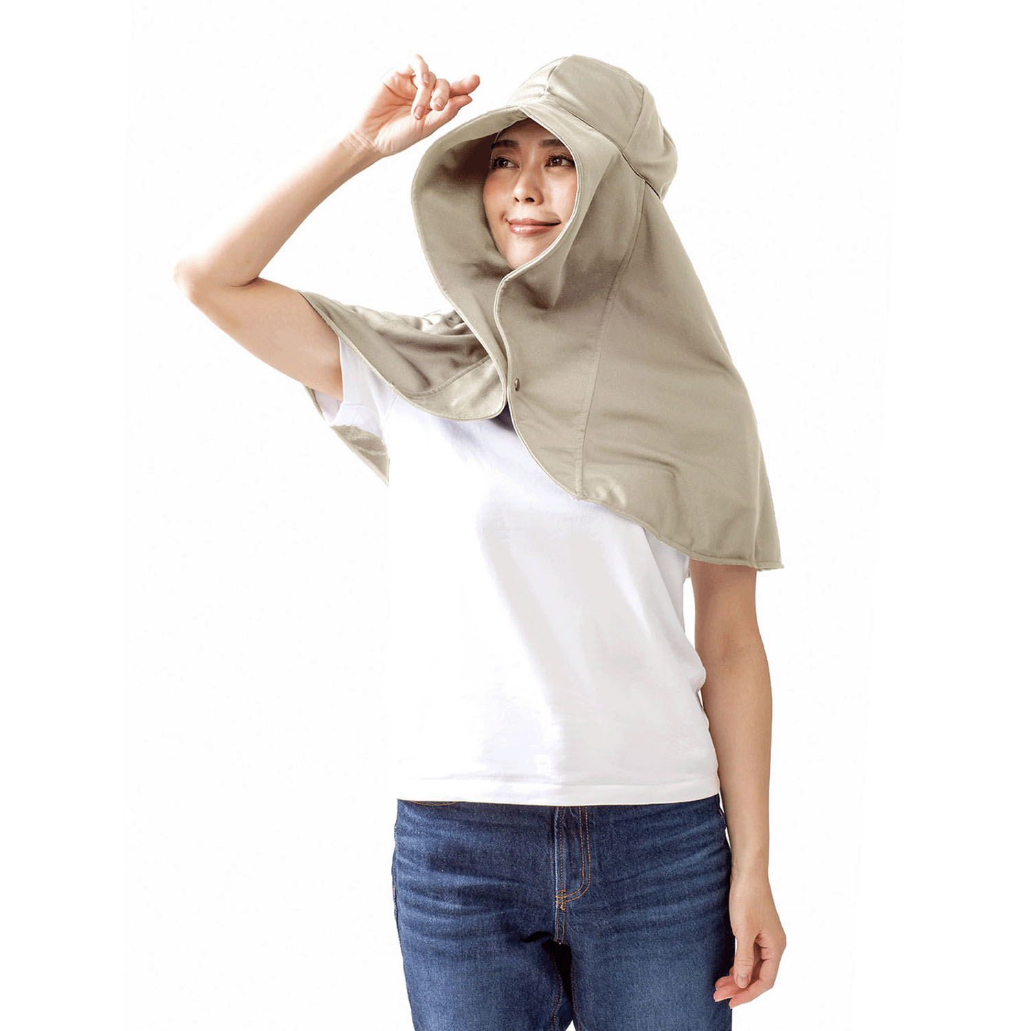 UVプロテクトフレアハット シャイン グレージュ - 画像2